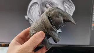 Elephand Baby Sculpting in Zbrush and 3D Printing