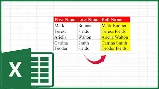How to merge first name and surname in Excel?