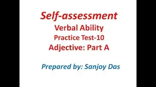 Verbal Ability: Practice Test 10 (Adjective: Part A)