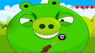 ЗЛАЯ ДИЧЬ или Пушечный взрыв в Энгри Бердс #1 Cannon Blast Angry Birds с Кидом на крутилкины