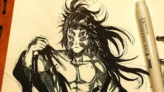 Drawing Kokushibo 💁🏼😵👉.[Kimetsu no Yaiba]