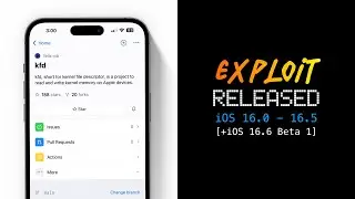 New EXPLOIT iOS 16.0 - 16.5 + 16.6B1 kfd iPhone Kernel R/W Exploit
