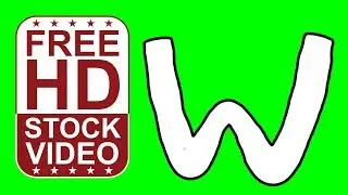 Free Stock Videos – animated letter W cartoon style letter W seamless loop 2D animation