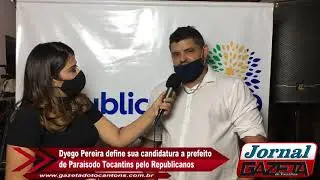 Dyego Pereira disputará a eleição sendo o candidato a prefeito de Paraiso pelo partido Republicanos