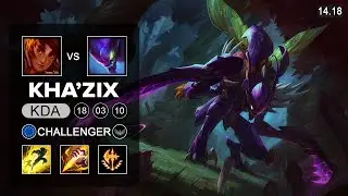 Kha'Zix vs Taliyah Jungle - EUW Challenger - Patch 14.18 Season 14