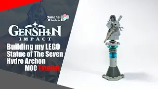 LEGO Genshin Impact Statue of The Seven Hydro Archon MOC Tutorial | Somchai Ud