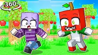 Escaping from Andys' APPLE FARM in Minecraft VR!