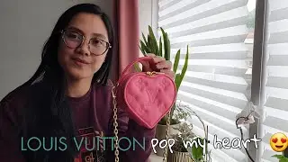 louis vuitton pop my heart pouch/bag/ top handle what fits 😍