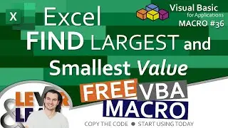 Excel Find Largest and Smallest Value | VBA Macro #36
