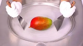 ASMR | How to make Mango - Ice Cream Rolls | Satisfying & Delicious (no talking)