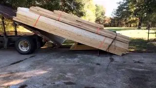 The lumber arrived