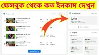 Facebook Page Monetization Earning Proof Bangla | facebook video monetization