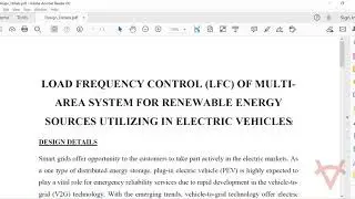 LOAD FREQUENCY CONTROL OF MULTI-AREA SYSTEM FOR RENEWABLE ENERGY UTILIZING IN ELECTRIC VEHICLES