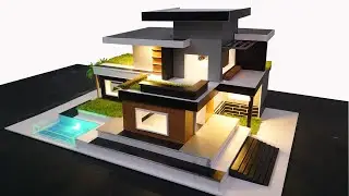 How to Build a Miniature House Model  - The easiest Mini Villa Model to Do #construction #diy