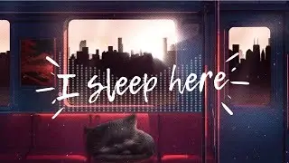 Relaxing - Tokyo Time Travel: Cute Cat Napping on a Vintage Train