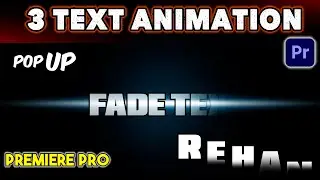 How to Create TEXT ANIMATIONS (Premiere Pro Tutorial)