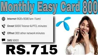 telenor monthly easy card 800 | telenor monthly package