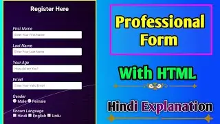 How to Make Form With HTMl and CSS | HTML Form Kaise Banaye | Login Form In Html