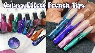 Madam Glam Cat Eye Holiday Gels | 3XL Galaxy French Tips | Beginner  Acrylic Application