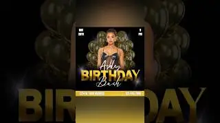 🎉Make a Birthday Flyer with me using Canva 🎉 #canva #canvashorts #shorts #canvahacks #canvatips