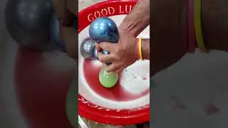 How long Does It Take You To Pop A Balloon? 🌈 #satisfying #asmr #balloon