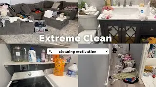 ✨EXTREME CLEAN✨…come CLEAN with ME 🤎🙌🏾…bathroom clean + LAUNDRY 🧺