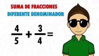 SUMA DE FRACCIONES CON DIFERENTE DENOMINADOR Super Facil - Para principiantes