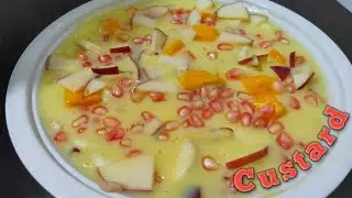Fruit custard | Easy Vanilla Custard recipe | Nice and tasty Custard pudding