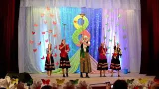 Танец со швабрами. СОШ - 9 Кухаривка.