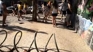 Praia  da Estação   2015  - Saída do Grupo de maracatu.