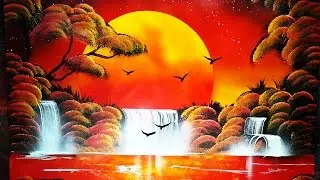 Spray Art Tutorial Sunset Forest Lake 2016 ITA