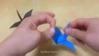 Qolbun Salim | Origami bird fold with colored paper (paper Fold origami colored)