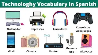 Technology Vocabulary in Spanish.List of Tech Gadgets in Spanish
