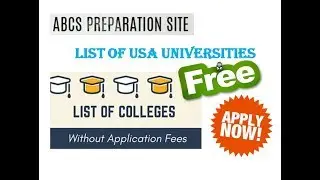 List of USA Universities with No Application Fee | Part-1 | ABCS