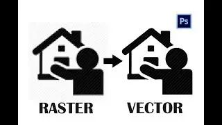 How to convert raster image into vector image in Photoshop | raster to vector