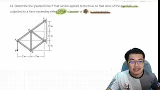 Truss Structural Analysis Engineering Statics ch.6 Ex.12 [25]