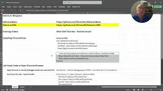 Excel Selenium Update ChromeDriver and Link to Open Browser