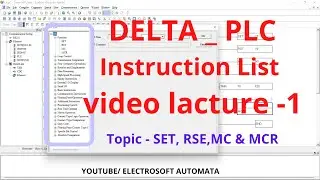 DELTA_PLC Instruction list . Basic Instructions in Ladder Logic