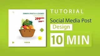 10 min Social Media Post Design Tutorial | #Photoshop #Graphic_Design