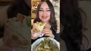 chicken shawarma Wrap, Dolma & baklava | Mediterranean / Mukbang
