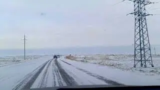 у нас выпал снег