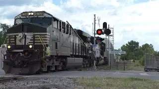 Broken Railroad Crossing Gate Hits Train