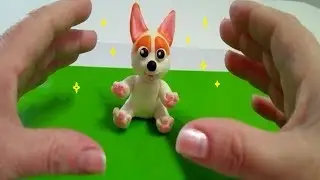Королевский Корги. Лепка из пластилина.