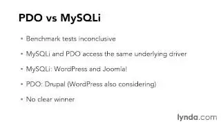 09 01 PDO and MySQLi compared