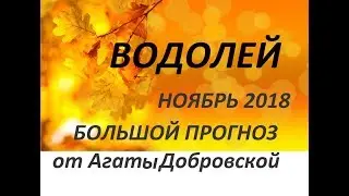 ВОДОЛЕЙ НОЯБРЬ 2018 БОЛЬШОЙ ПРОГНОЗ от АГАТЫ ДОБРОВСКОЙ