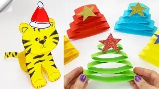 5 DIY christmas Easy paper crafts  5 minute crafts christmas  Moving christmas toys
