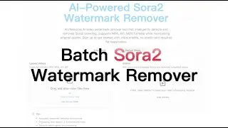How to Remove Sora2 Watermarks in BULK? (Free & Automatic Tool)