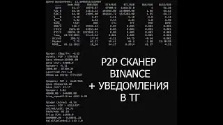 Сканер, парсер p2p binance с уведомлениями в тг.