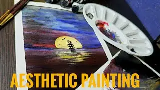 Trying to paint on Cartridge paper | Aesthetic Art