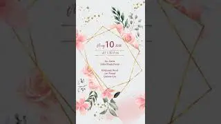 Vertical Animated Invite for Cellphone viewing